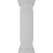 Ekena Millwork 10"W x 40"H Straight Newel Post with Panel, Peaked Capital & Base Trim (Installation kit included) NWL10X40SPP0B0 - alternate 5